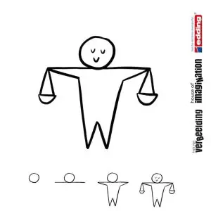 Draw icon step by step people expressions balance