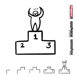 Draw icon step by step success victory