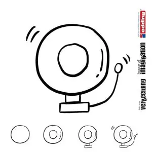 Draw icon step by step school bell