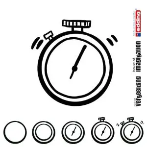 Draw icon step by step stopwatch