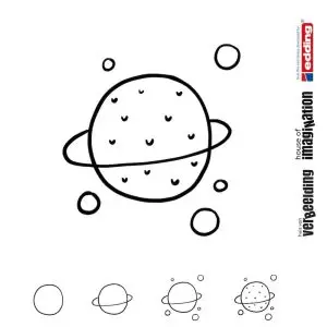 Draw icon step by step universe