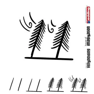 Draw icon step by step nature trees