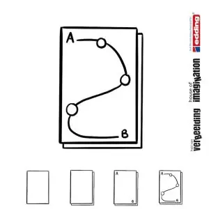 Draw icon step by step project process roadmap