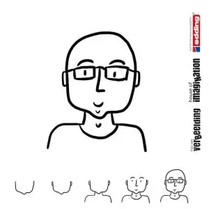 Draw icon step by step figure person male