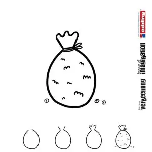 Draw icon step by step money economy