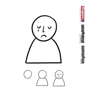 Draw icon step by step emotion expression sad disappointed