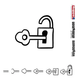 Draw icon step by step success key