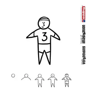 Draw icon step by step figure person starperson