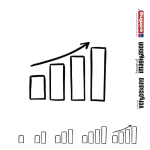 Draw icon step by step success growth