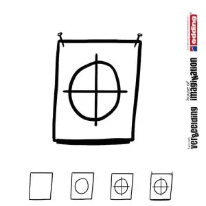 Draw icon step by step target goal