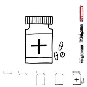 Draw step by step icon body health