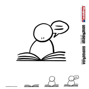 Draw icon step by step school reading