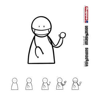 Draw step by step icon body health