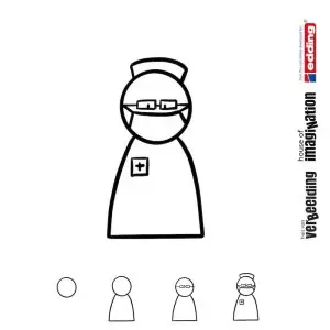 Draw step by step icon body health