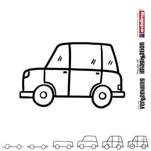 Draw icon step by step car