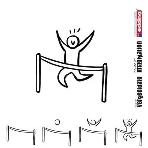 Draw icon step by step success finish line