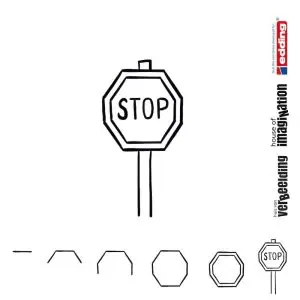 Draw icon step by step goal stop