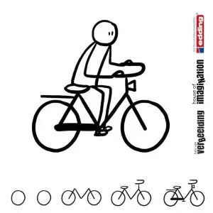 Draw icon step by step bicycle