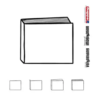 Draw icon step by step school book