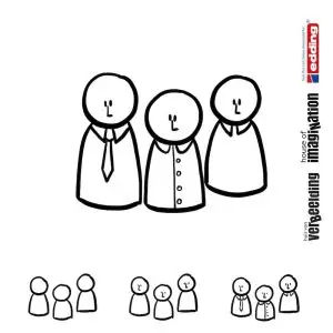Draw icon step by step office team