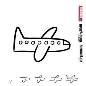 Draw icon step by step airplane